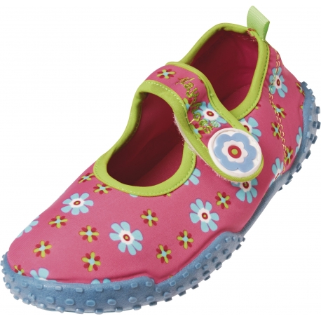 Chaussures de plage enfant Playshoes anti-UV - motif fleurs