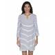 Robe tunique Oceanside  femme UPF 50+, motifs floraux blanc