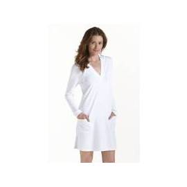 Cardigan à capuche Poolside  femme UPF 50+, blanc