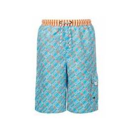 Short de bain long, motif tortue hawaïenne