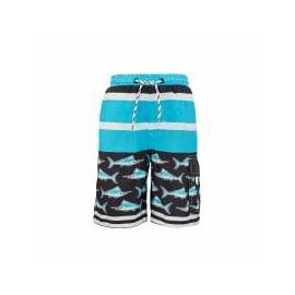 Short de bain à rayures, motif espadon