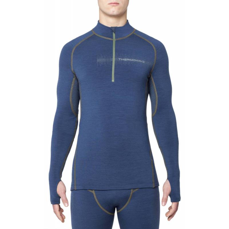 Maillot T-Shirt Thermique Homme Manches Longues sous-vêtements Respirant en  Fibre Dryarn et Laine Mérinos