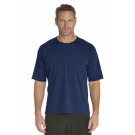 T-Shirt de bain manches courtes pour Hommes - Bleu Marine