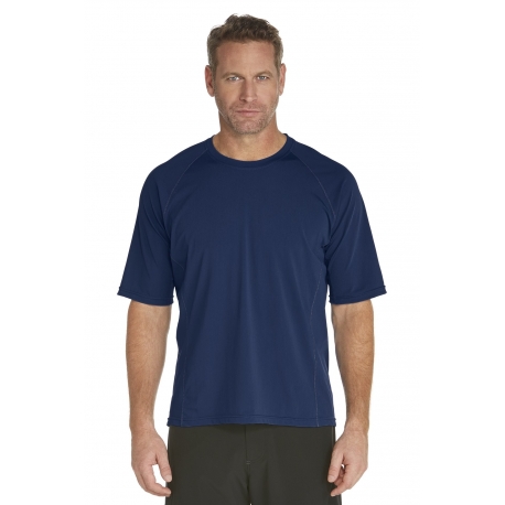 T-Shirt de bain manches courtes pour Hommes - Bleu Marine