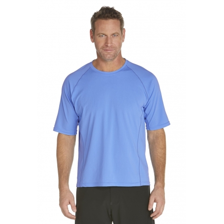 T-Shirt de bain manches courtes pour Hommes - Bleu Clair