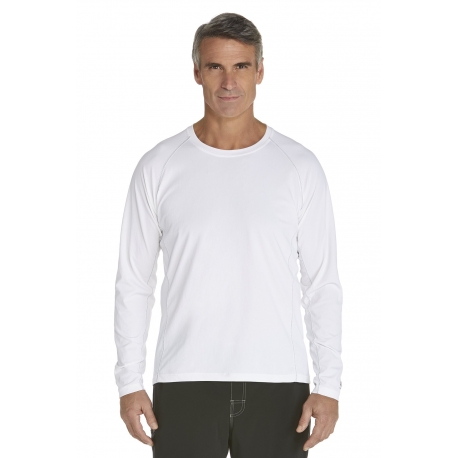 T-Shirt Manches Longues anti Uv pour Hommes- white