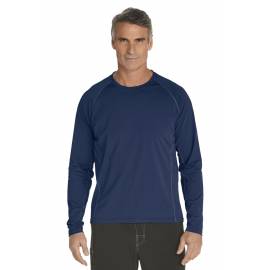 T-Shirt Manches Longues anti Uv pour Hommes, navy