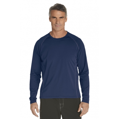 T-Shirt Manches Longues anti Uv pour Hommes - navy