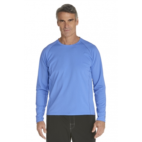 T-Shirt Manches Longues anti Uv pour Hommes - surf blue