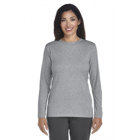 ZnO UV T-shirt Manches Longues Femme - grey