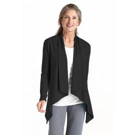 Gilet long fin pour Femmes ZnO  - noir