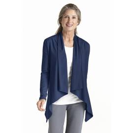 Gilet long fin pour Femmes ZnO  - navy