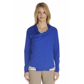 Gilet long fin pour Femmes ZnO  - cobalt blue