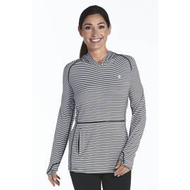 ZZnO Sweat à capuche Femme - black/white stripe