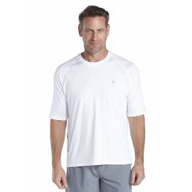 T shirt manches courtes pour hommes anti UV, Blanc