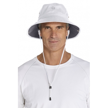 Bob anti UV homme, blanc