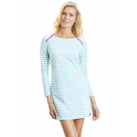 Robe de Bain Anti Uv Femme-Green Stripe-Large