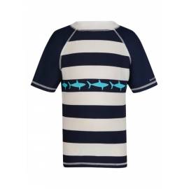 T-shirt de bain Enfant Anti Uv- Navy/White Stripe Shark 