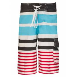 Boardshort anti UV - Slate/ Aqua/ Red stripe
