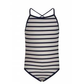 Maillot de bain anti Uv 1 pièce Fille - Navy / White Stripe