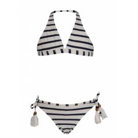 Classic bikini - Navy/ White Stripe 