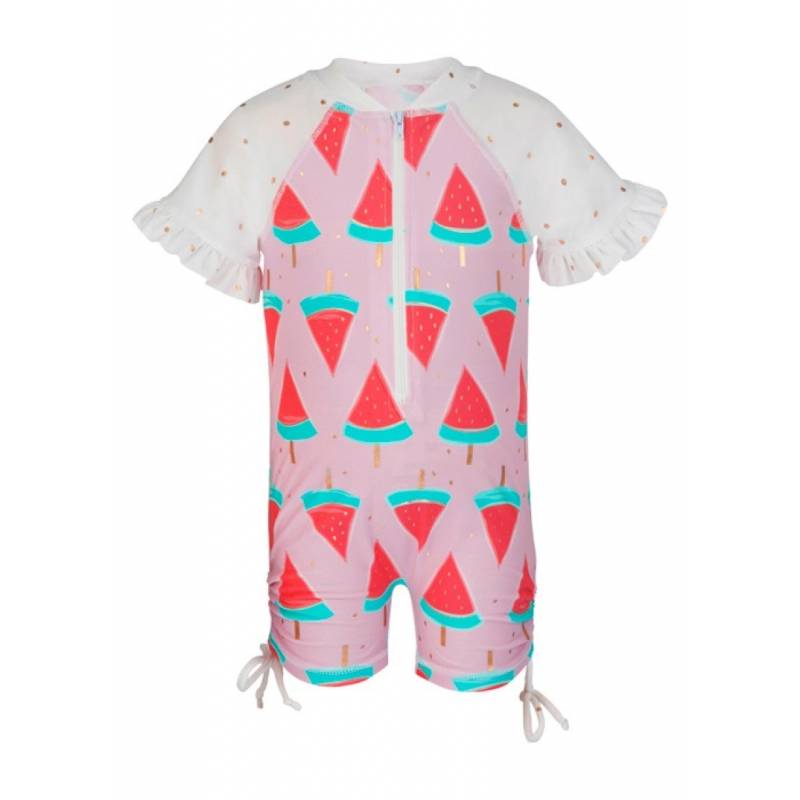 Snapper Rock Combinaison Anti Uv Manches Courtes Bebe Watermelon