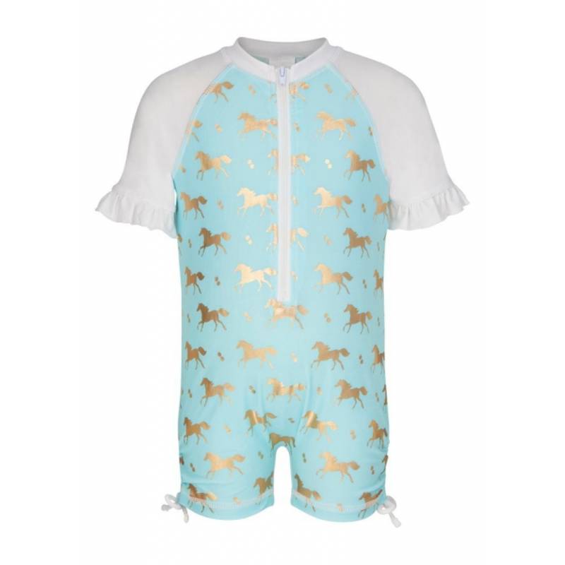 Snapper Rock Combinaison Anti Uv Manches Courtes Bebe Gold Horse