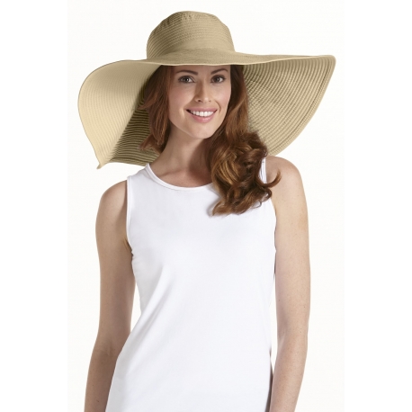 Coolibar - Chapeau Femmes anti UV à bord larges - Tan