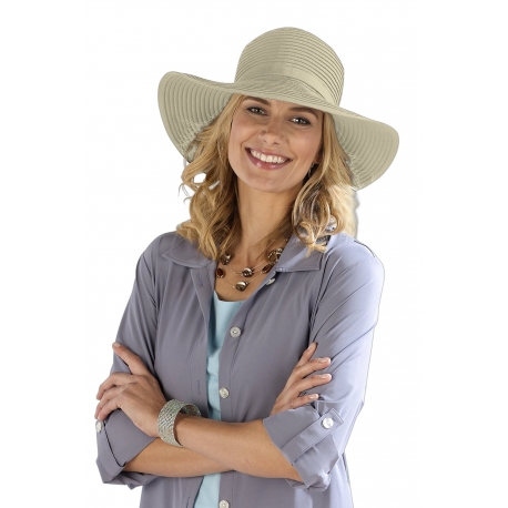 Coolibar - Chapeau pour Femmes Anti UV - Beige
