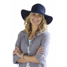 Coolibar - Chapeau pour Femmes Anti UV - Bleu