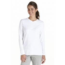 Coolibar - Tee shirt à manches longues anti uv pour Femmes - Blanc