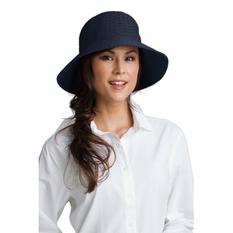 Coolibar - Chapeau Marina Anti UV pour Femme - Bleu Foncé