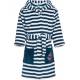 Playshoes - Robe de Bain Polaire pour Enfants - Bleu Marine / Blanc