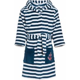 Playshoes - Robe de Bain Polaire pour Enfants - Bleu Marine / Blanc