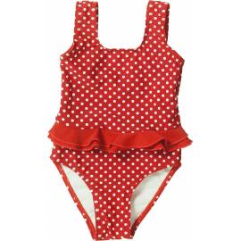 Playshoes - Maillot de Bain anti UV à Pois pour Filles - Rouge
