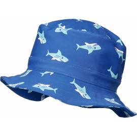 Playshoes - Chapeau de soleil anti uv pour Garçons Requins - Bleu