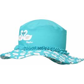 Playshoes - Chapeau de soleil pour Filles - Cygnes - Clair Bleu