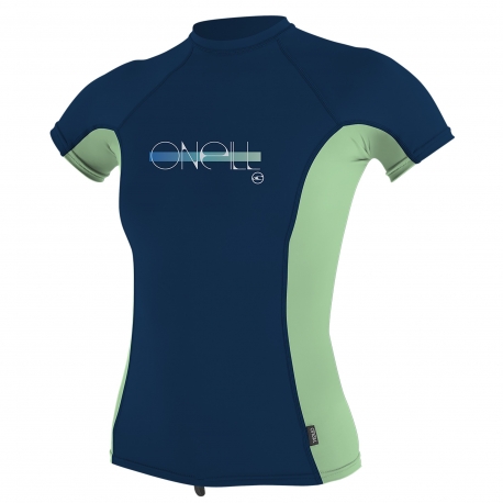 O'Neill - Tee shirt anti UV Filles Performance Fit - freshmint / abyss