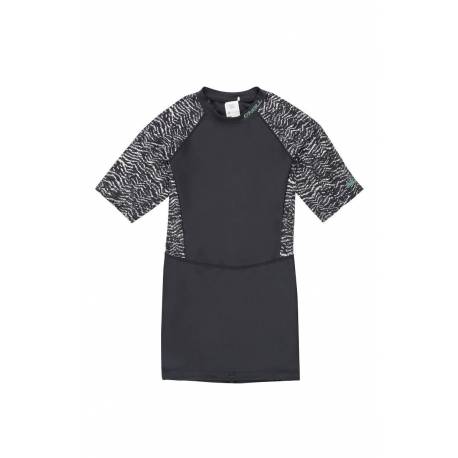 O'Neill, T-shirt longue anti-UV pour femmes, manches courtes, Mix - Noir