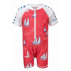 Combinaison de natation anti-UV pour garçon Rouge, Snapper Rock