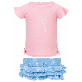 Ensemble de bain anti-UV pour bébé Rose, Snapper Rock