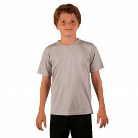 T-shirt de plage anti-UV pour enfants Gris, Vapor Apparel