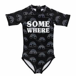 Maillot de bain anti-UV pour filles Noir, Beach & Bandits