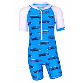 Combinaison anti-UV pour bébé - manches courtes Oldtimer - Blue clair, JUJA