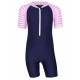 Combinaison anti-UV pour bébé - manches courtes  Stripes Bleu foncé, JUJA