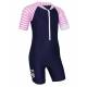 Combinaison anti-UV pour bébé - manches courtes Stripes Bleu foncé, JUJA
