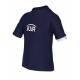 T-shirt anti-UV pour enfants - manches courtes Solid Bleu foncé, JUJA