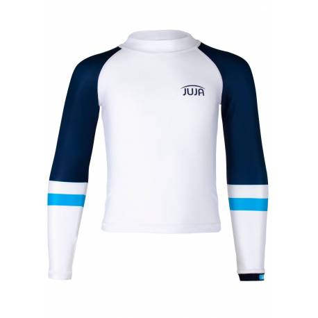 T-shirt anti-UV pour garçon - manches longues Colorblock Blanc, JUJA