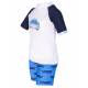 Ensemble de bain anti-UV pour garçon Oldtimer Blanc/Bleu, JUJA