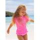 T-shirt anti-UV pour filles - manches courtes Leopard Rose, JUJA